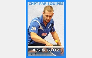 RESULTATS CHPT PAR EQUIPES J14 : 4, 5 &amp; 6 FEVRIER