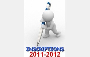 INSCRIPTIONS 2011-2012