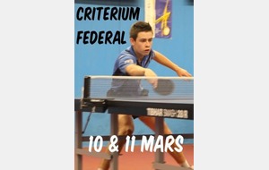 RÉSULTATS CRITÉRIUM FÉDÉRAL TOUR 4 : 10 &amp; 11 MARS