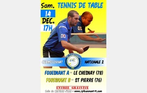 RÉSULTATS CHAMPIONNAT PAR EQUIPES J7 : 12, 13 &amp; 14 DEC.