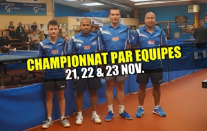 RÉSULTATS CHAMPIONNAT PAR EQUIPES J5 : 21, 22 &amp; 23 NOV.