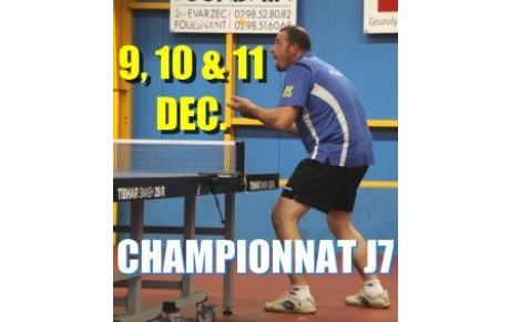 RESULTATS CHAMPIONNAT J7 : 9, 10 &amp; 11 DÉCEMBRE