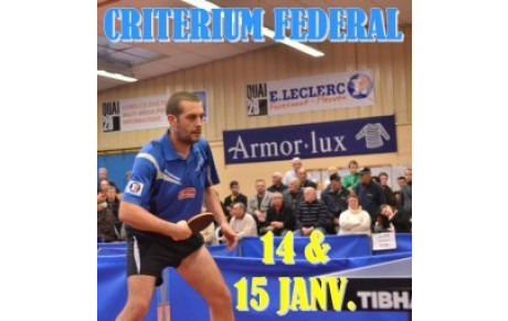 RÉSULTATS CRITÉRIUM FÉDÉRAL TOUR 3 : 14 &amp; 15 JANV.