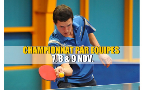 RÉSULTATS CHAMPIONNAT PAR EQUIPES J4 : 7,8 &amp; 9 NOV.