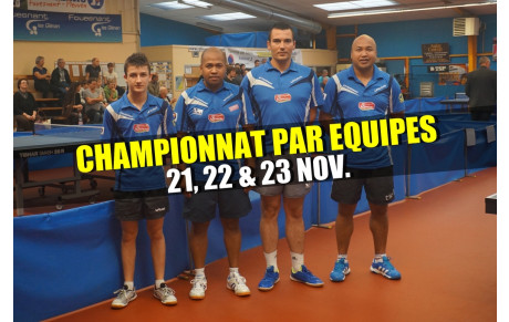 RÉSULTATS CHAMPIONNAT PAR EQUIPES J5 : 21, 22 &amp; 23 NOV.