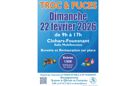 OUVERTURE DES INSCRIPTIONS - TROC ET PUCES DU CLUB